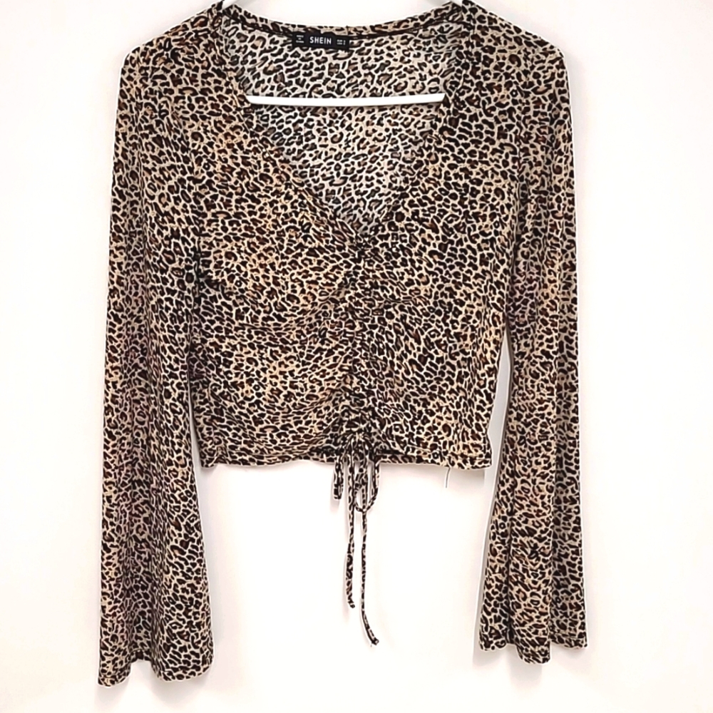 SHEIN cropped animal print size S